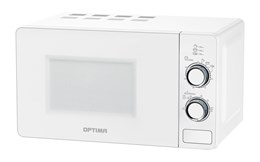 Микроволновая печь OPTIMA MO-2110W (20л, 700Вт,механич.ПУ, кнопка д/открыв. дверцы,лампа, белая)