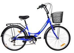 Велосипед TORRENT Discovery 7 (рама сталь 16" складная, 7 скоростей., SHIMANO, колеса 24д. корзина)